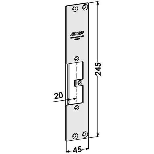 STEP ST9504H Tolppa malliin STEP 92 Preload, STEP 92 Release 45 mm, oikea