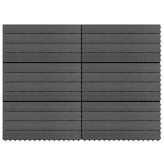 vidaXL WPC-laatat 60x30 cm 6 kpl 1m² harmaa