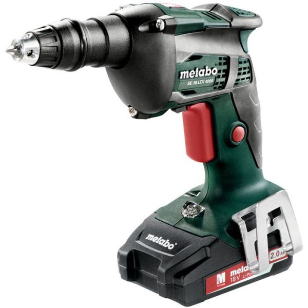 Metabo SE 18 LTX 6000 Kipsiruuvinväännin 2,0 Ah akuilla ja laturilla