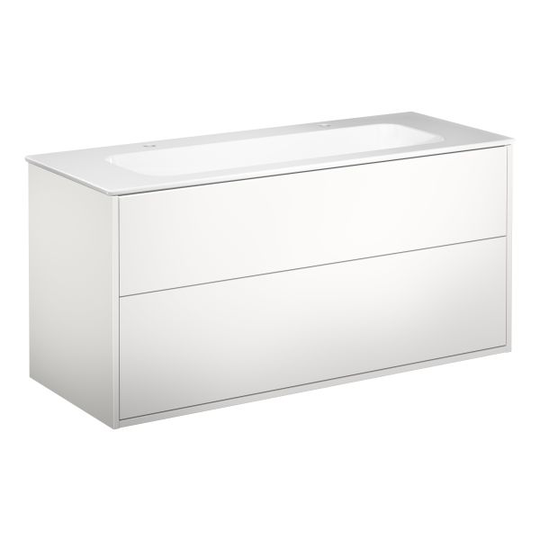 Gustavsberg Artic Alalaatikosto 120 cm, pesualtaalla, 2 sekoittimen reikää