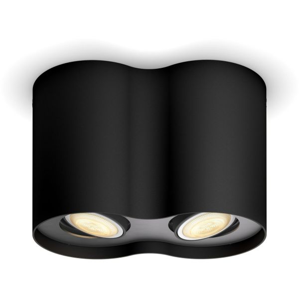 Philips Hue Pillar Kohdevalaisin kaksiosainen, 5,5W LED, GU10 Musta