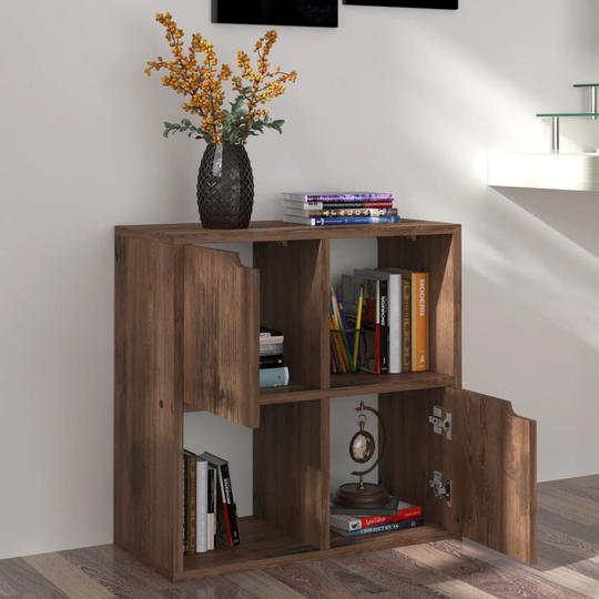 vidaXL Kirjahylly savutammi 60x27,5x59,5 cm lastulevy