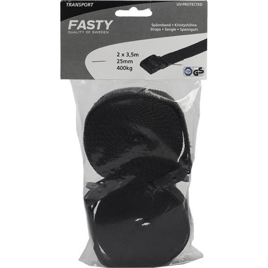 Fasty 139 Kiristyshihna 2 kpl, kuljetusala Musta, 3500 mm