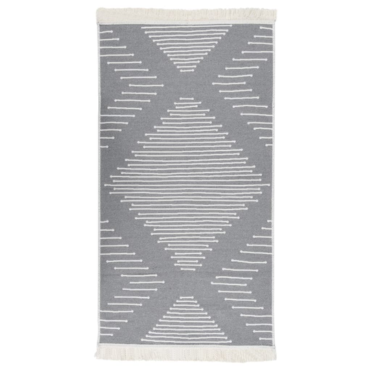vidaXL Matto tummanharmaa 80x150 cm puuvilla