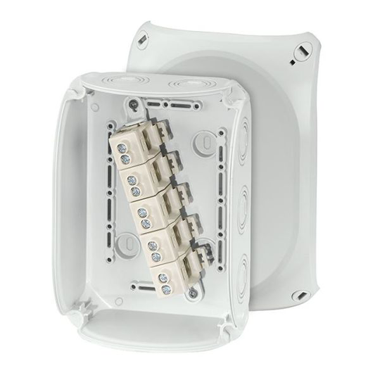 Hensel KF 1010 G Kytkentärasia harmaa, IP66, lasikuitu, 10 mm² 130x180 mm