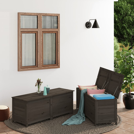vidaXL Ulkotyynylaatikko antrasiitti 150x50x56 cm täysi kuusi
