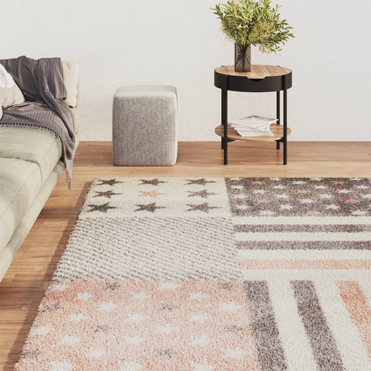 vidaXL Lasten matto 120x170 cm tähtikuvio pinkki