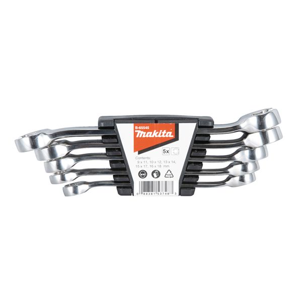 Makita B-65545 Kiintolenkkiavainsarja 5 osaa, avoin