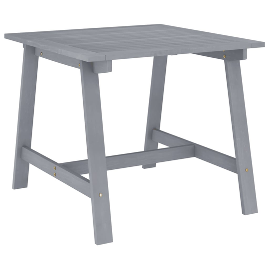 vidaXL Puutarharuokapöytä harmaa 88x88x74 cm täysi akaasiapuu