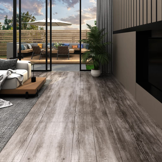 vidaXL Itsekiinnittyvä PVC lattialankku 5,21 m² 2 mm matta puu ruskea