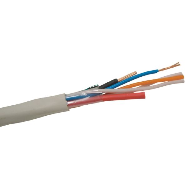 Nexans FLQQBR Hälytyskaapeli 7.5 mm ulkohalkaisija, valkoinen 500 m, rulla
