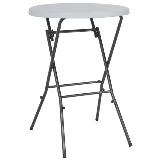 vidaXL Kokoontaitettava baaripöytä valkoinen 80x110 cm HDPE