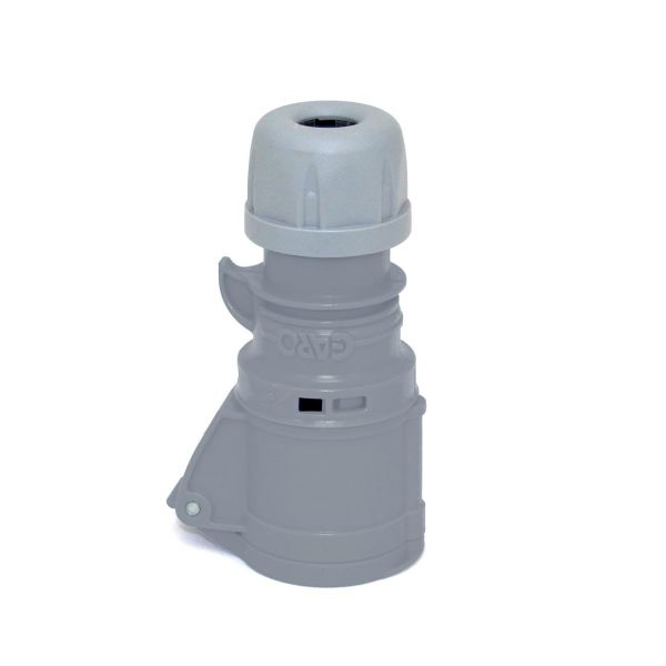 Garo S 232-12 Q Jatkopistorasiat IP44, 3-napainen, 32A, Quick Harmaa, 12 h