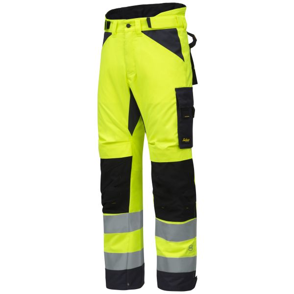 Snickers 6639 AllroundWork Talvihousut huomiotakki, keltainen XS