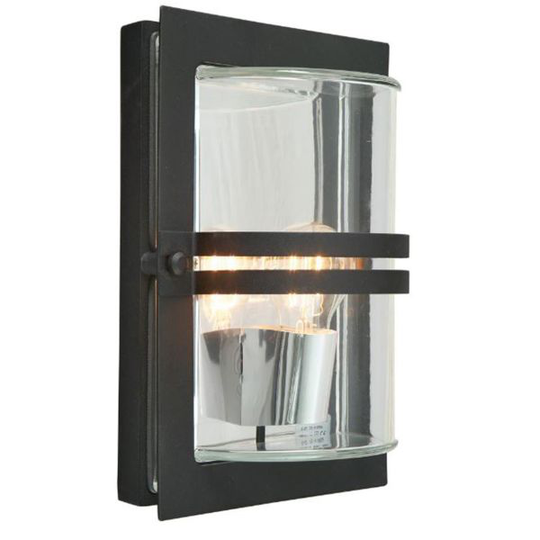 Norlys Basel 660 Seinävalaisin E27, 75W, IP54, kirkas Musta