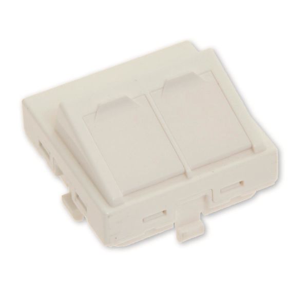 Eurolan 16A-00-08WT Keskiölevy 2 x RJ45, 45 x 45 mm