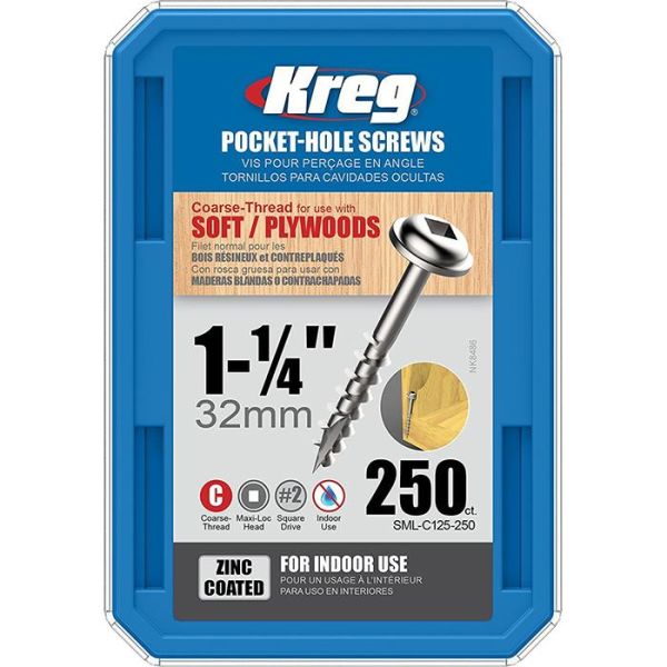 Kreg SML-C125-250 Ruuvi 32 mm 250 kpl:n pakkaus