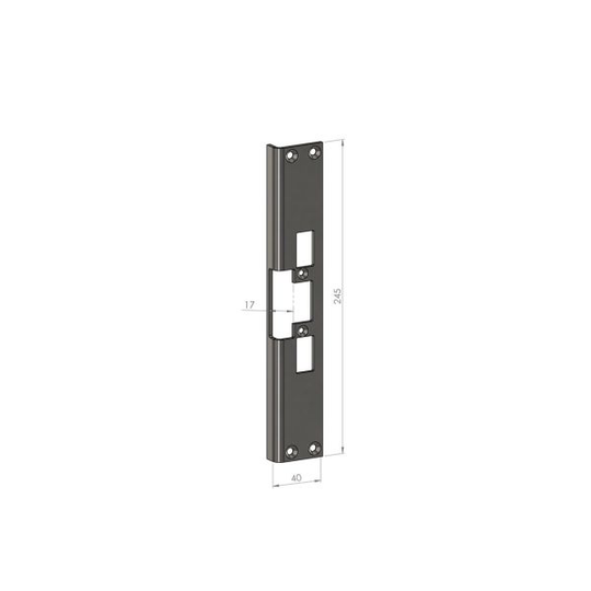 SAFETRON SA-30/17 Asennustolppa vasen/oikea, kulma 17 mm