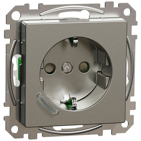 Schneider Electric Wiser WDE004172 Seinäpistorasia 1-osainen, Zigbee Metalli
