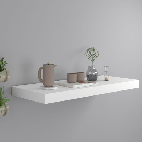 vidaXL Kelluva seinähylly valkoinen 60x23,5x3,8 cm MDF