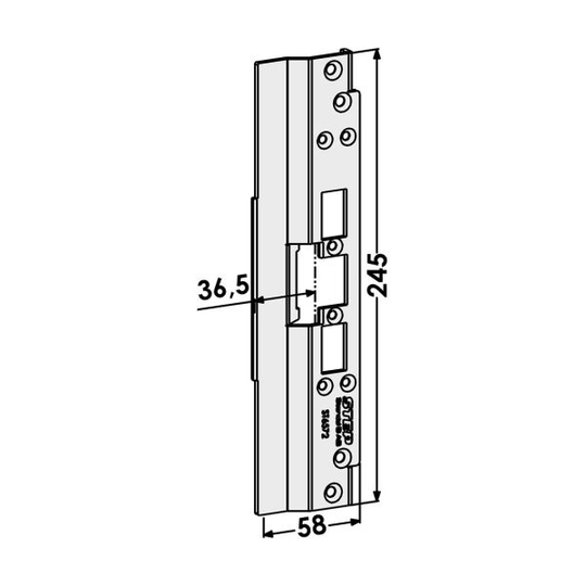 STEP ST6572 Tolppa Schüco-profiilijärjestelmälle 36,5 mm