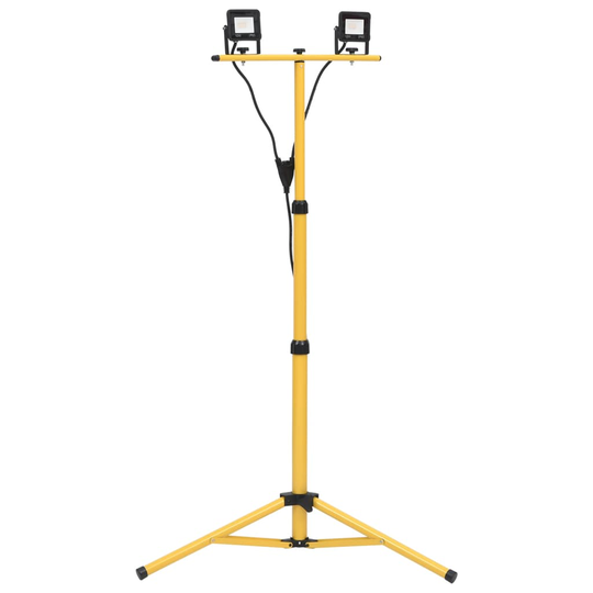vidaXL LED-valonheitin kolmijalalla 2x10 W lämmin valkoinen