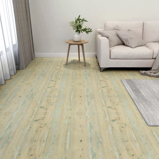 vidaXL Itsekiinnittyvät lattialankut 20 kpl PVC 1,86 m² vaaleanruskea