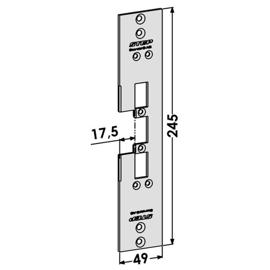 STEP ST6575 Tolppa Wicona-profiilijärjestelmille 17,5 mm