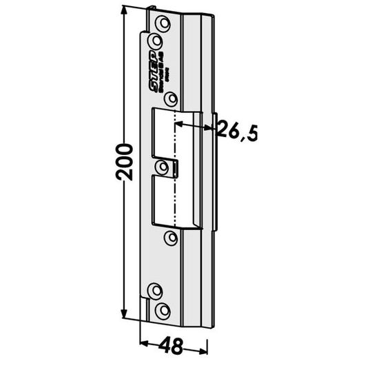 STEP ST9512 Tolppa Schüco-profiilijärjestelmälle 26,5 mm