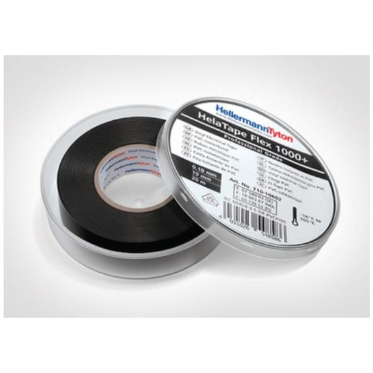 Hellermann Tyton HelaTape Flex 1000+ Sähköteippi 19 mm x 20 m Musta