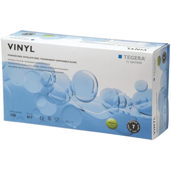 Tegera 817 Kertakäyttökäsine Vinyyli, Puuteriton Koko 9