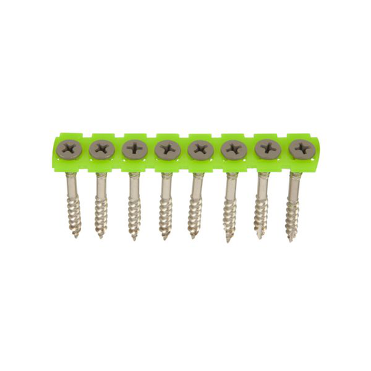 ESSVE 537611 Julkisivuruuvi 4,2x52 mm, ruostumaton/haponkestävä A4, nauhoitettu. Vaaleanharmaa, 1000 kpl